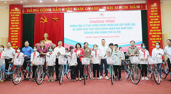 Hội Chữ thập đỏ Thành phố Hà Nội: Tiếp nhận trên 15,8 tỷ đồng ủng hộ Tháng Nhân đạo năm 2022
