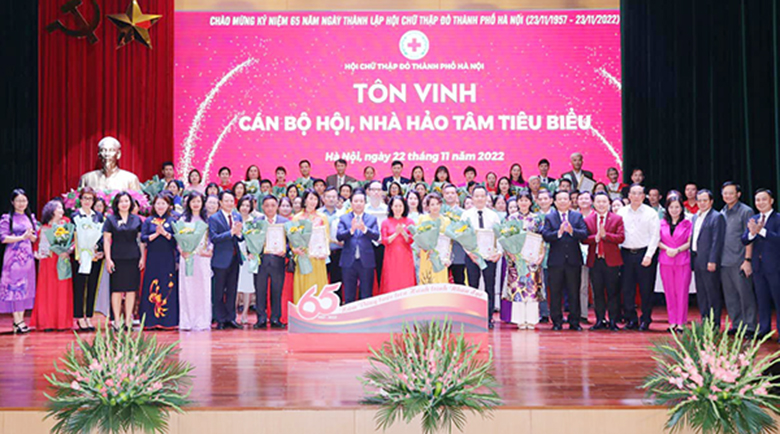 Hà Nội: Tôn vinh 87 cán bộ Hội, nhà hảo tâm tiêu biểu trong hoạt động nhân đạo