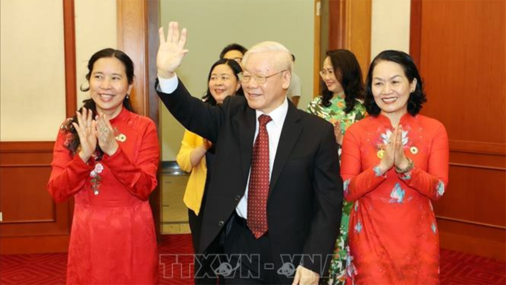Tổng Bí thư Nguyễn Phú Trọng gặp mặt đại biểu dự Đại hội XI Hội Chữ thập đỏ Việt Nam: Nhân đạo, từ thiện là nét đẹp, truyền thống quý báu của dân tộc ta