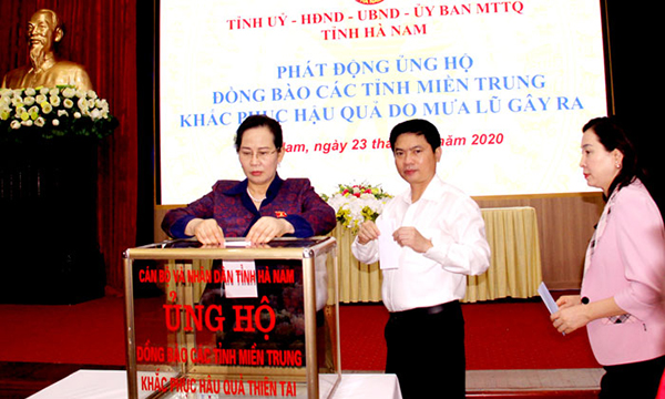 Hà Nam: Phát động ủng hộ đồng bào miền Trung 