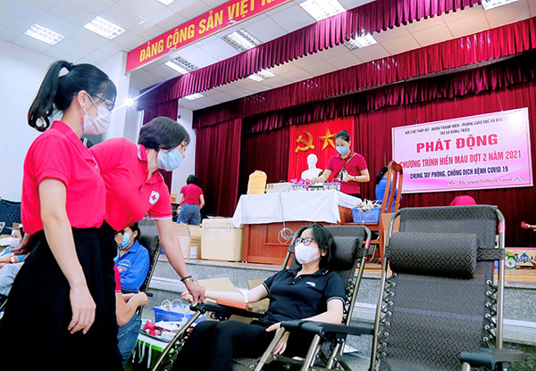 Đông Triều (Quảng Ninh): Tiếp nhận 324 đơn vị máu tại chương trình hiến máu tình nguyện đợt 2 năm 2021