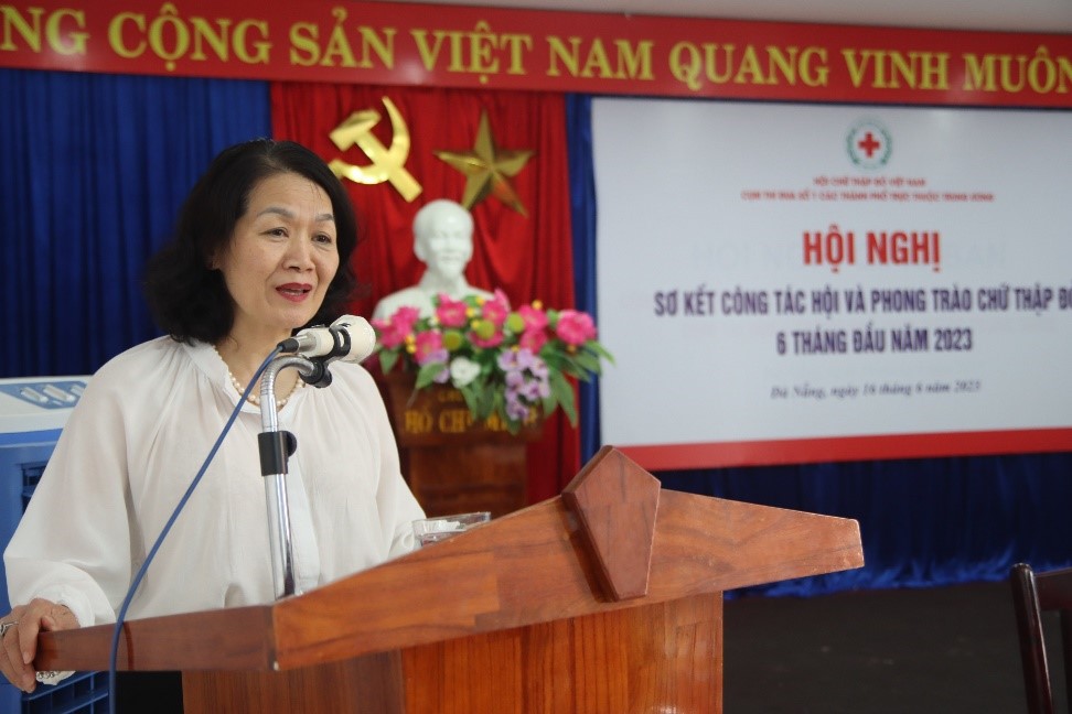 Chủ tịch Hội Chữ thập đỏ Việt Nam dự Hội nghị sơ kết công tác Hội Cụm thi đua số 1 tại Đà Nẵng