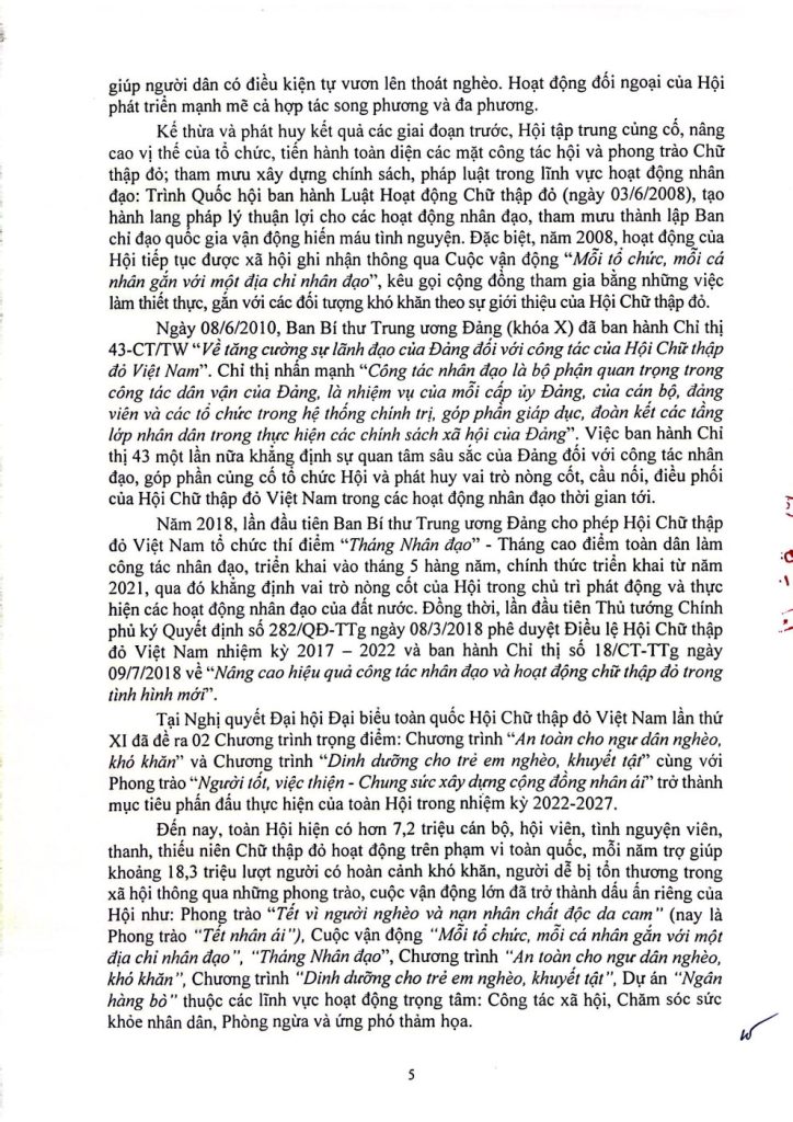 HỘI CHỮ THẬP ĐỎ VIỆT NAM