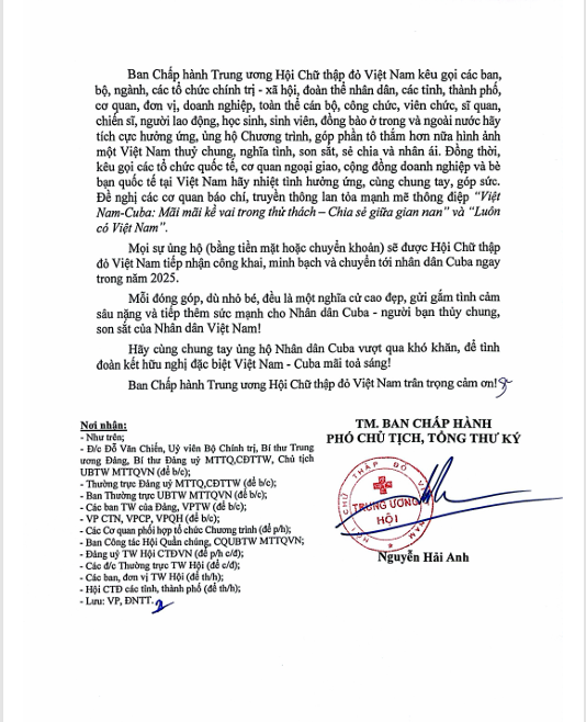 HỘI CHỮ THẬP ĐỎ VIỆT NAM